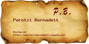 Parotzi Bernadett névjegykártya
